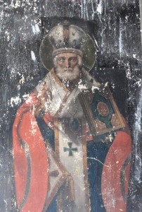 Фреска "Святитель Николай" в алтарной части Троицкого собора